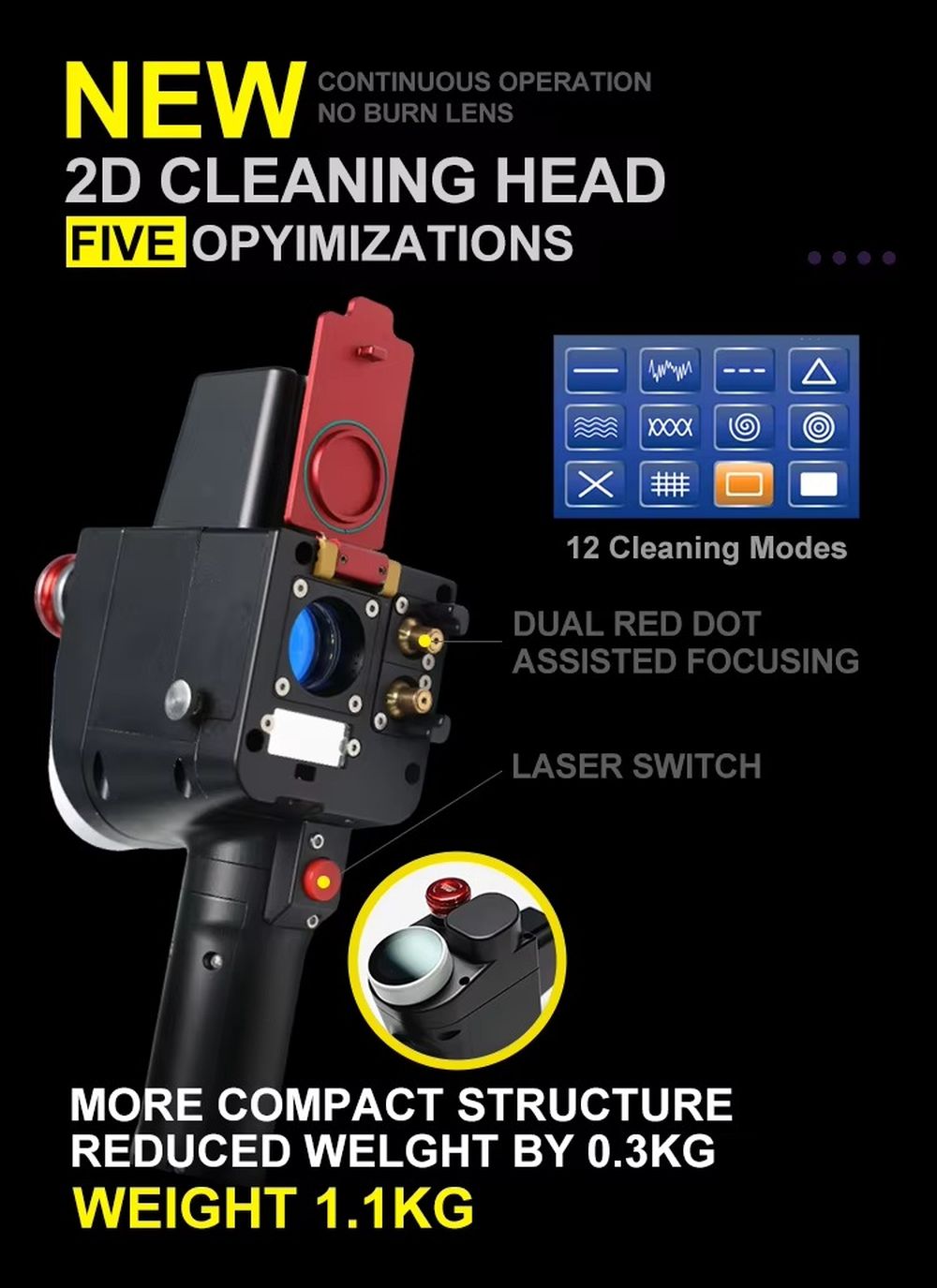 DMK New air Cooling  GT-500w P - Portable Laser Rust Removal recension och pris