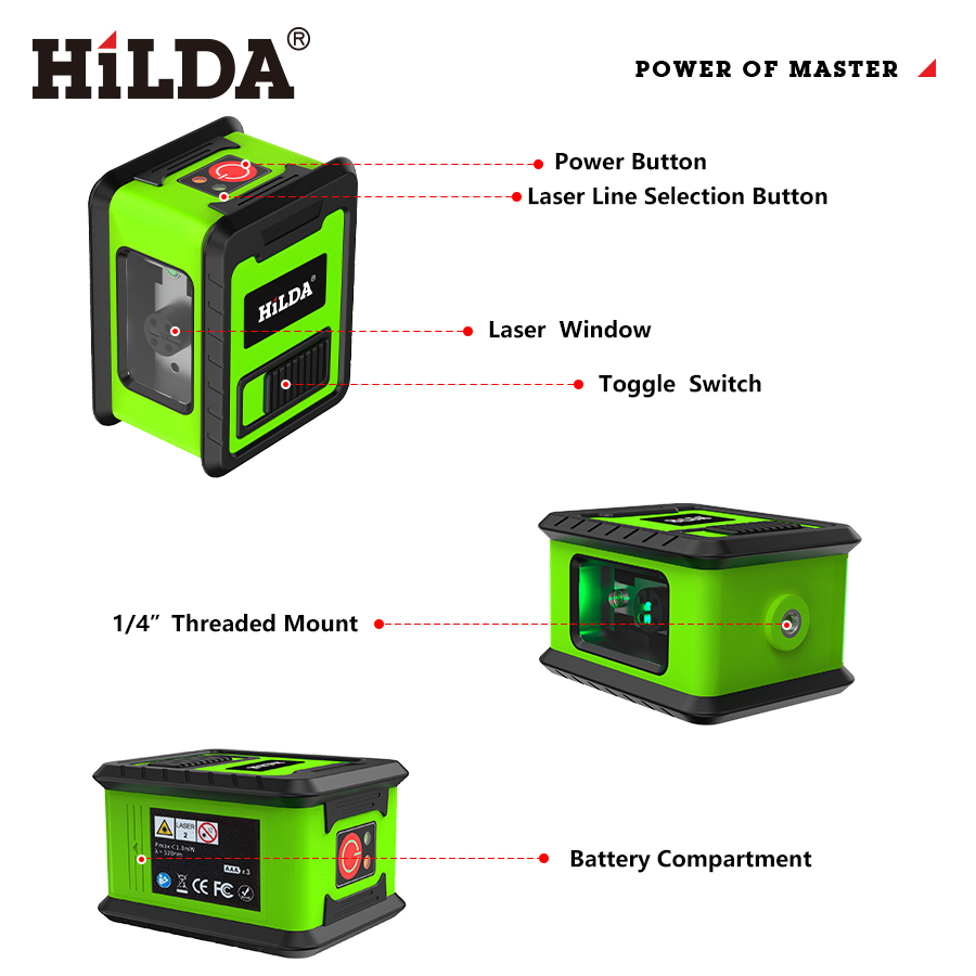 HILDA Laser Level Meter 2-Line - Industrial Laser Measurement recension och pris