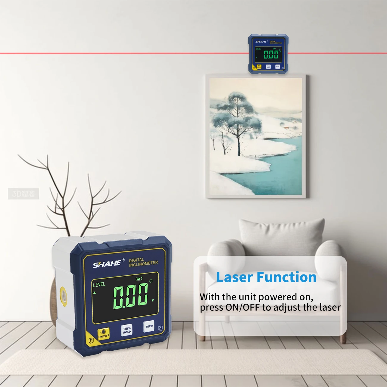 SHAHE Mini Protractor Angle Ga - Industrial Laser Alignment recension och pris