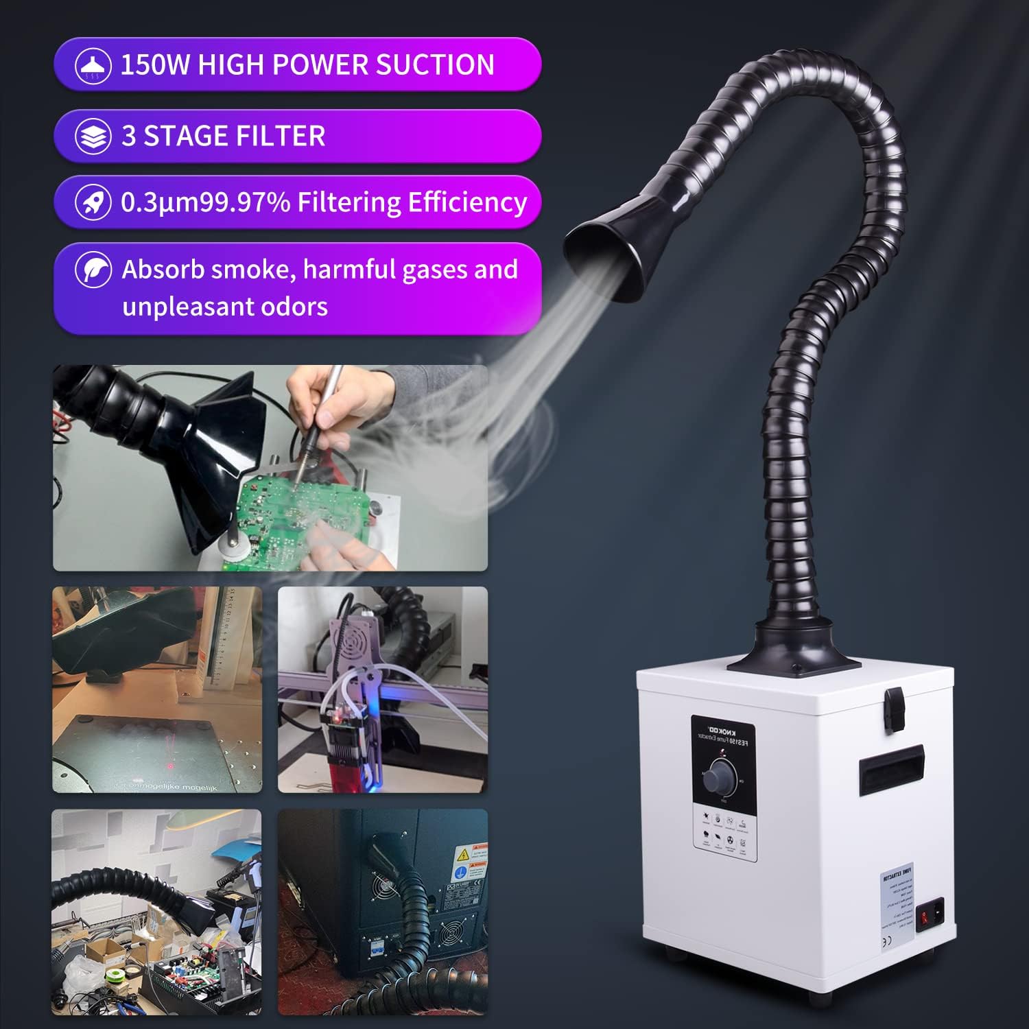 KNOKOO FES150 Industrial Laser - Fume Extractor Laser recension och pris