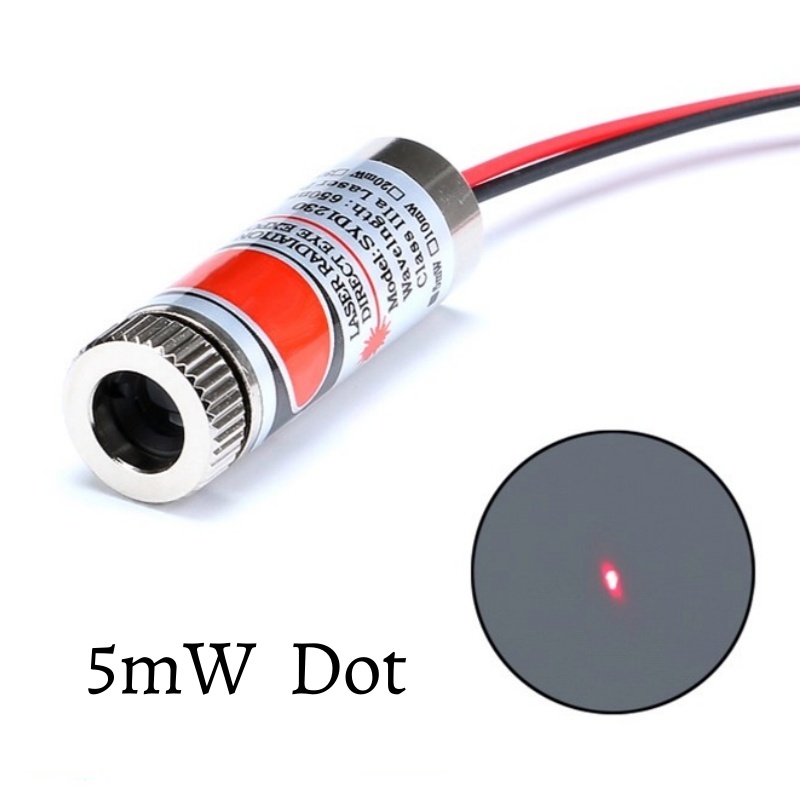 650nm 5mW Red Point / Line / C - Diode Laser Module recension och pris