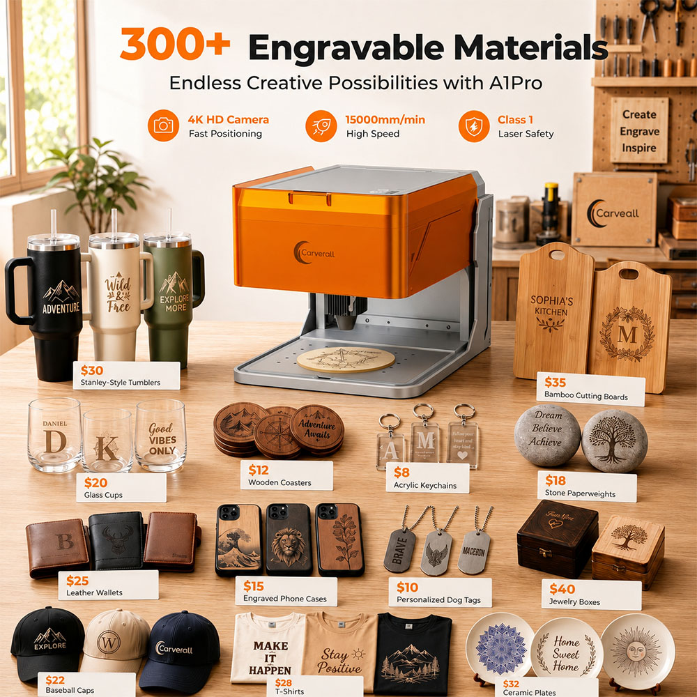 Carverall A1PRO 10W Laser Engr - Industrial Laser Engraver For Metal recension och pris